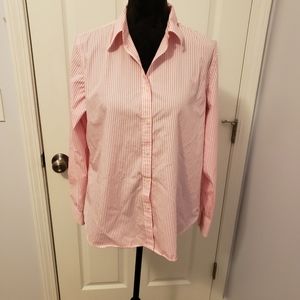 Ralph Lauren LS Pin-Striped Blouse Sz L